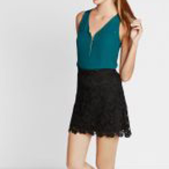 Express Tops - Express Front Zip Hudson Tank Top - Forest Green